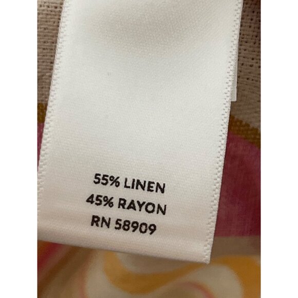 Westbound 100% Linen Multi Color Stripe Sleeveless Midi Shift Dress Size Medium - Picture 6 of 10